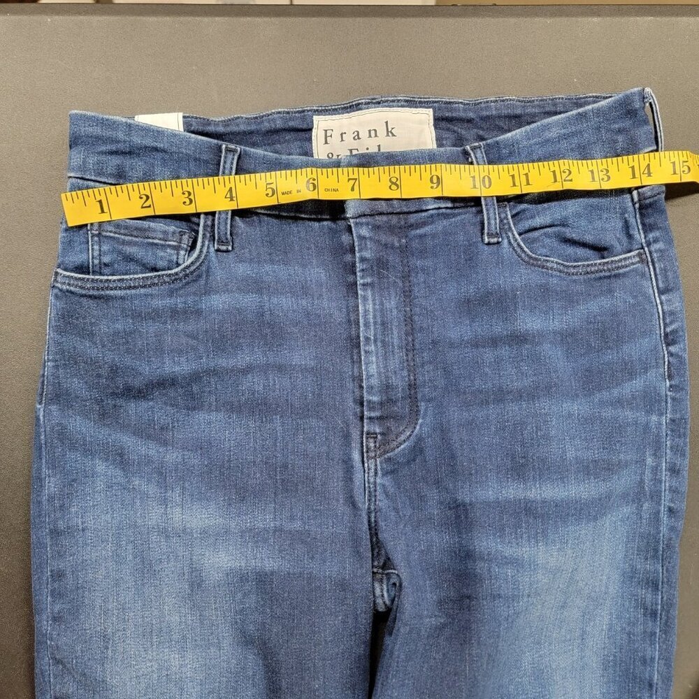 Frank & Eileen Womens Blue Denim Sligo Skinny Jean Raw Hem Size 28 Boho Classic - Picture 11 of 14